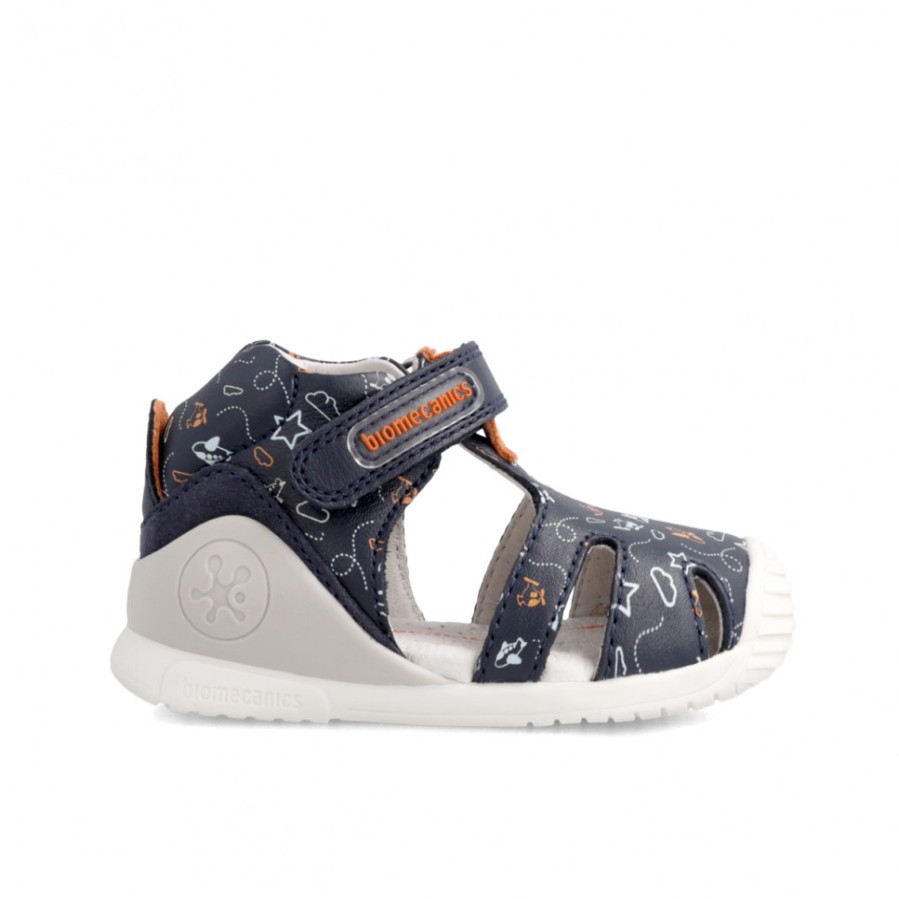 First Steps Biomecanics | Leather Sandals For Baby Boy 222148-A