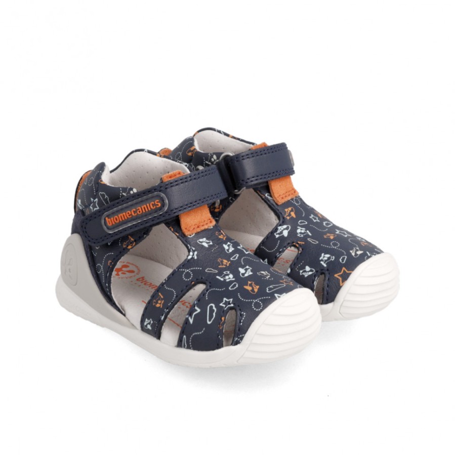 First Steps Biomecanics | Leather Sandals For Baby Boy 222148-A